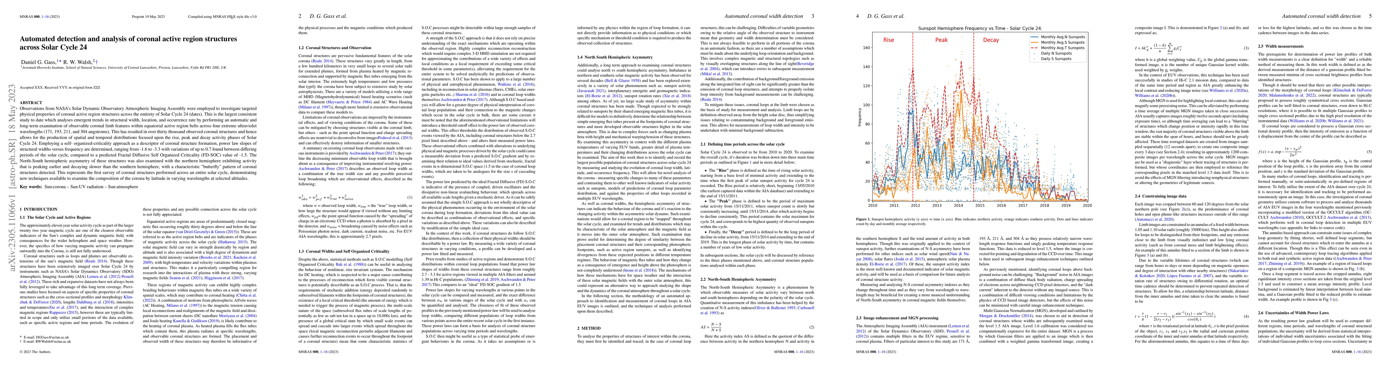 Thumbnail for Automated detection and analysis of coronal active region structures
  across Solar Cycle 24