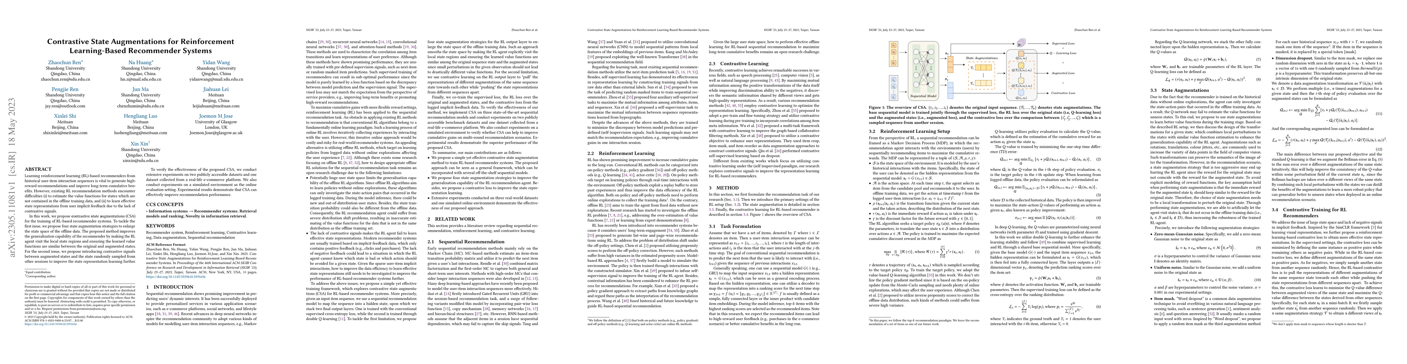 Thumbnail for Contrastive State Augmentations for Reinforcement Learning-Based
  Recommender Systems