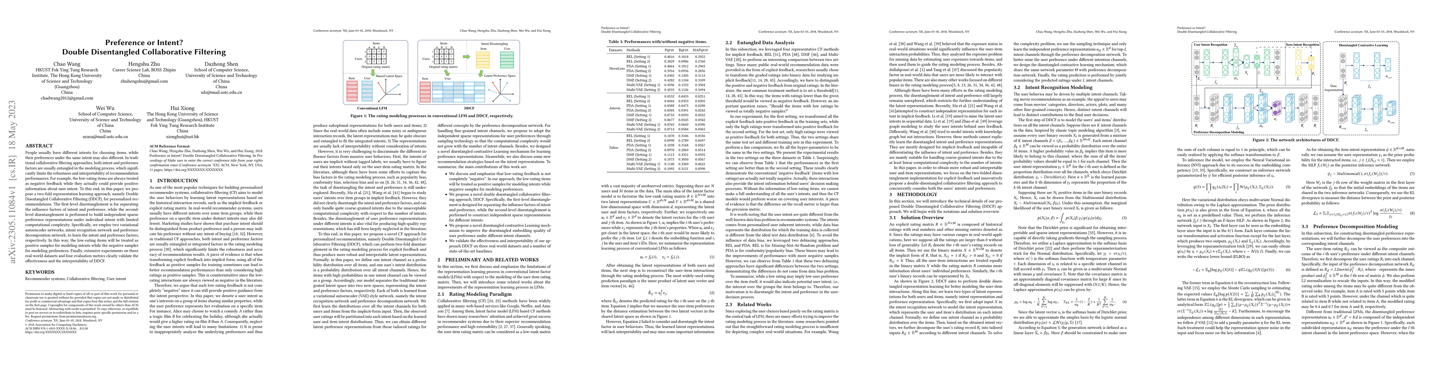 Thumbnail for Preference or Intent? Double Disentangled Collaborative Filtering
