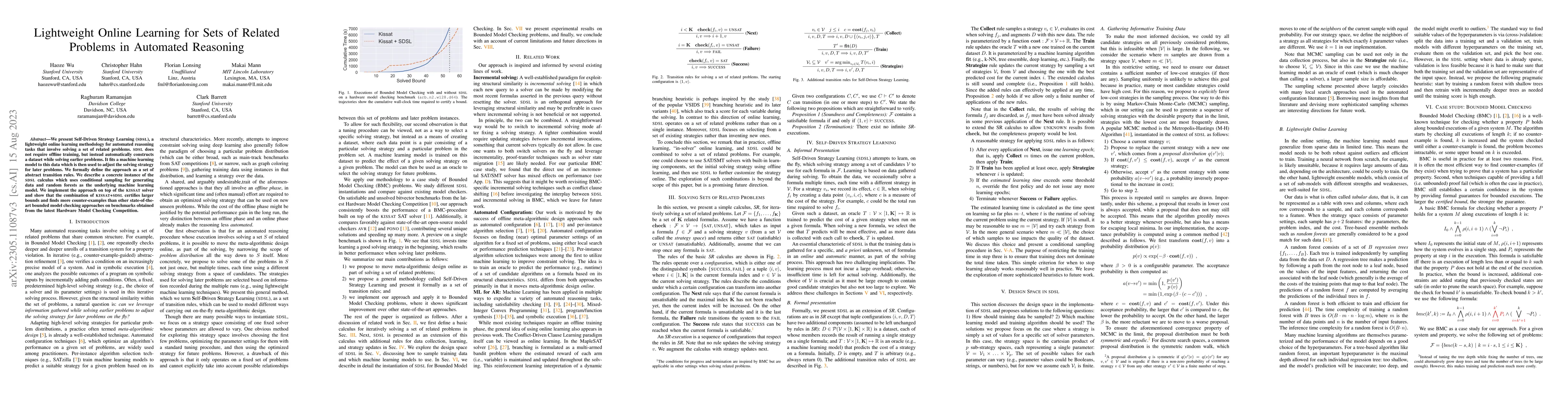 Thumbnail for Lightweight Online Learning for Sets of Related Problems in Automated
  Reasoning