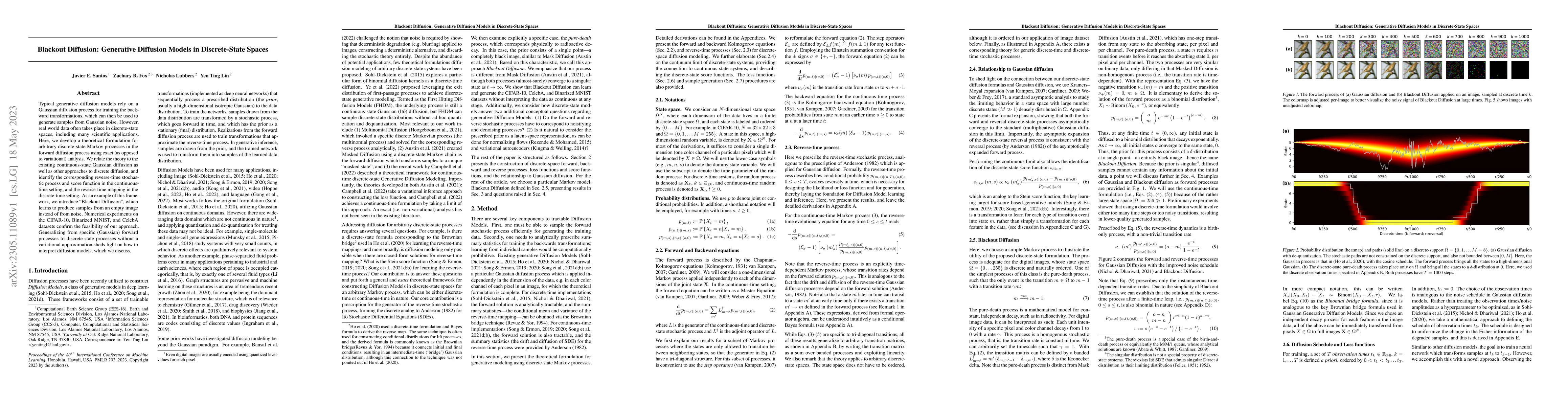 Thumbnail for Blackout Diffusion: Generative Diffusion Models in Discrete-State Spaces