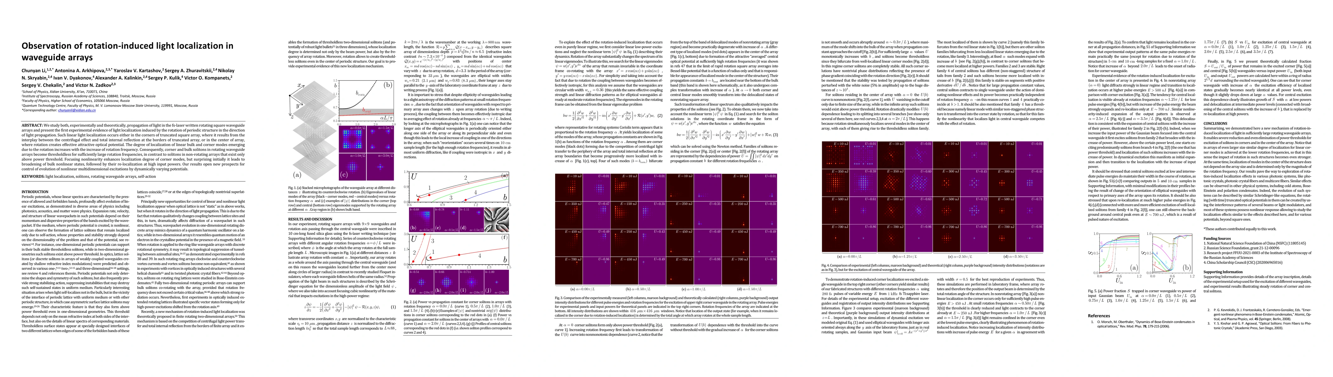 Thumbnail for Observation of rotation-induced light localization in waveguide arrays