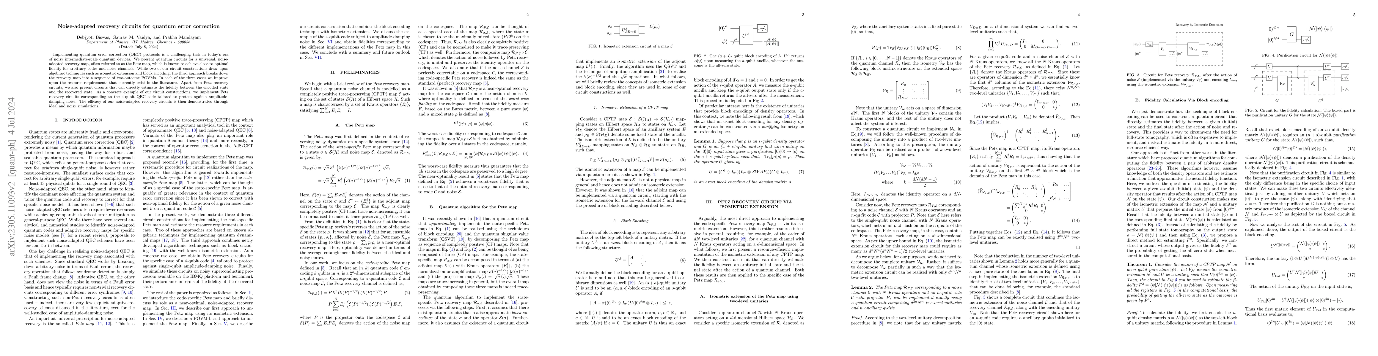 Thumbnail for Noise-adapted recovery circuits for quantum error correction