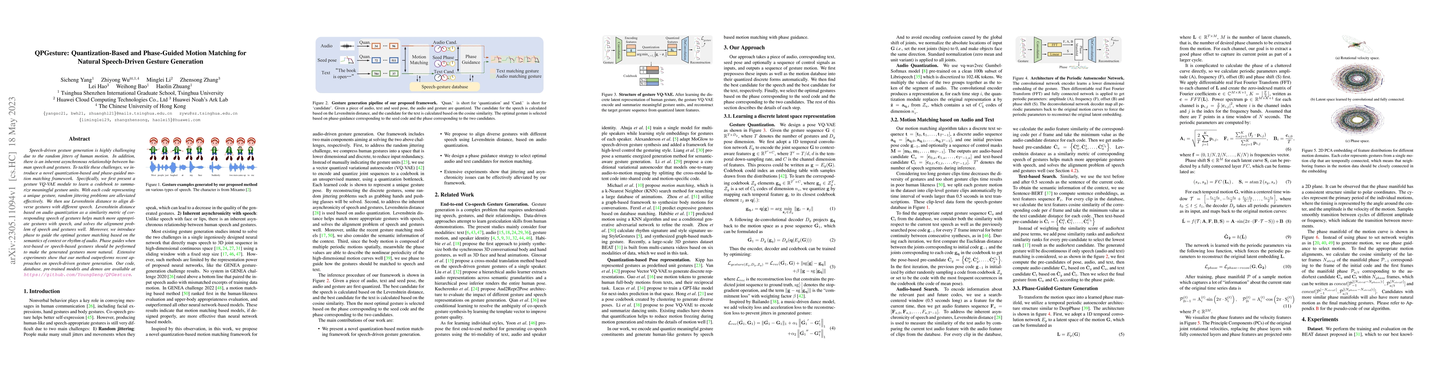 Thumbnail for QPGesture: Quantization-Based and Phase-Guided Motion Matching for
  Natural Speech-Driven Gesture Generation