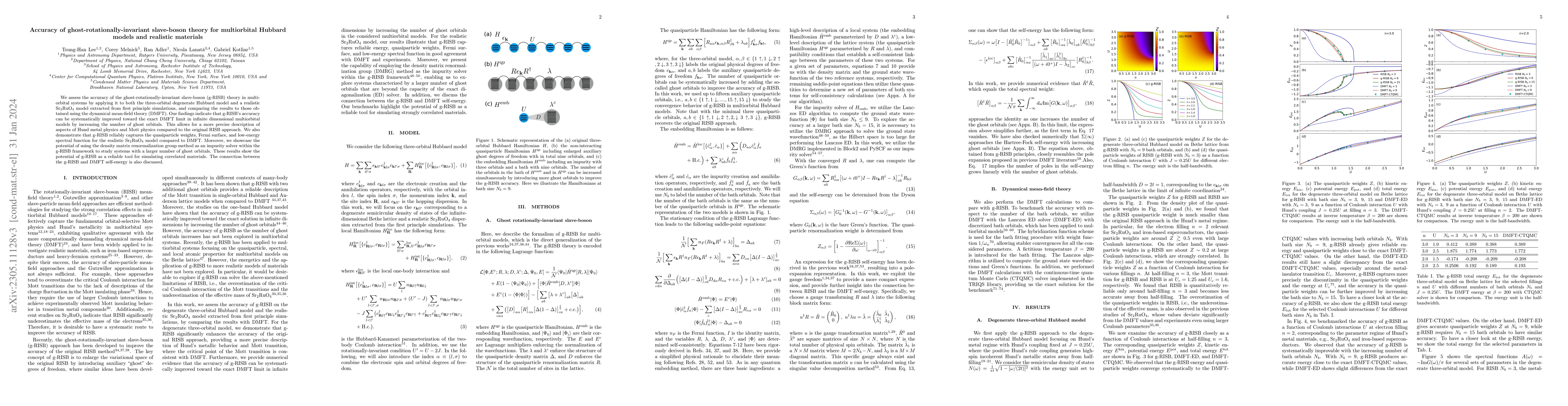 Thumbnail for Accuracy of ghost-rotationally-invariant slave-boson theory for
  multiorbital Hubbard models and realistic materials