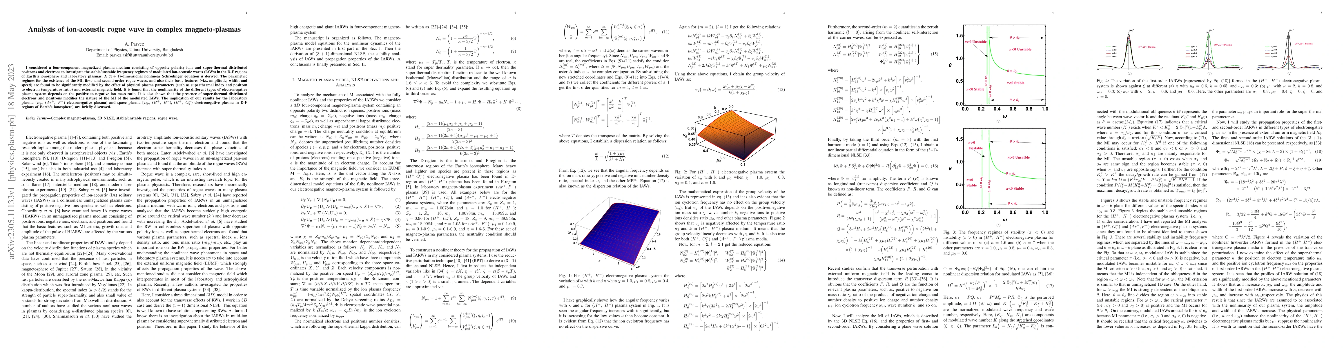 Thumbnail for Analysis of ion-acoustic rogue wave in complex magneto-plasmas