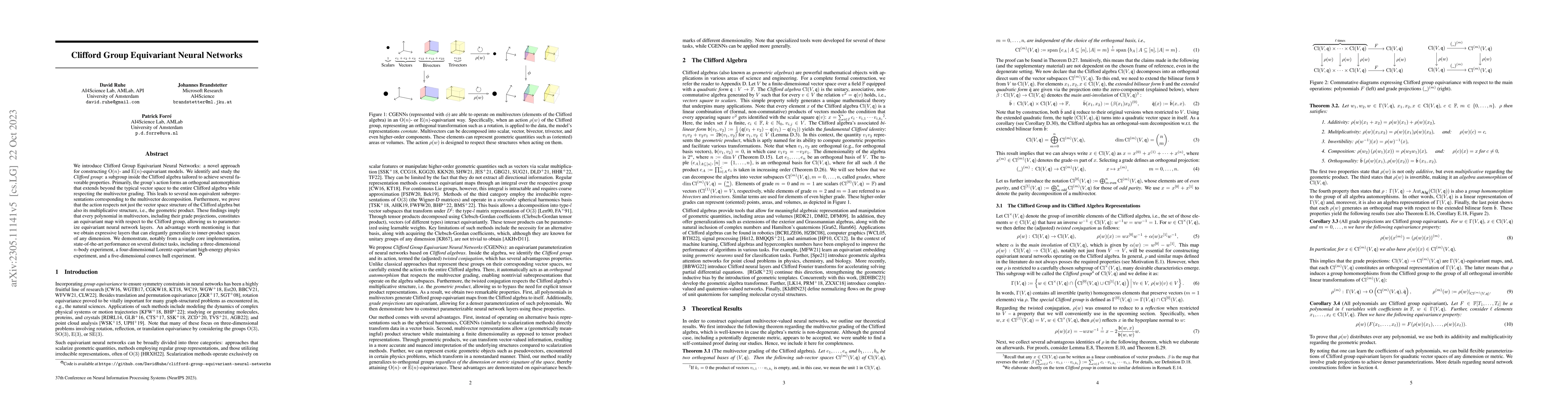 Thumbnail for Clifford Group Equivariant Neural Networks