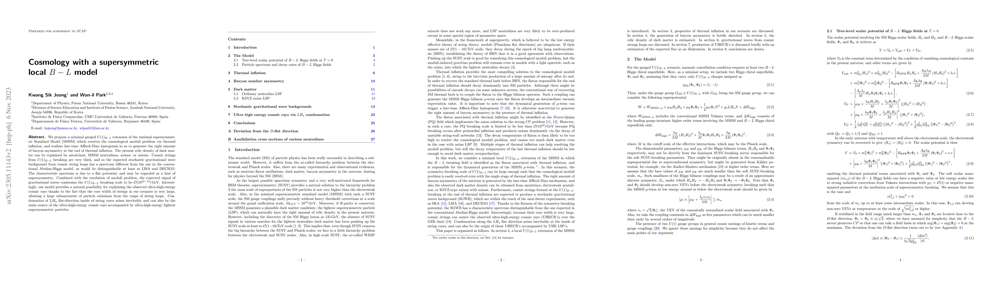Thumbnail for Cosmology with a supersymmetric local $B-L$ model
