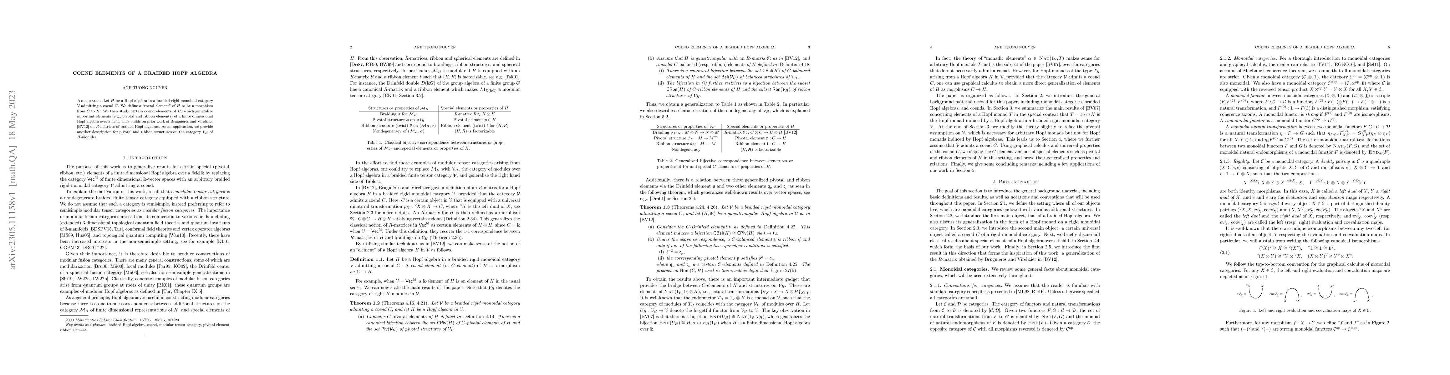 Thumbnail for Coend elements of a braided Hopf algebra