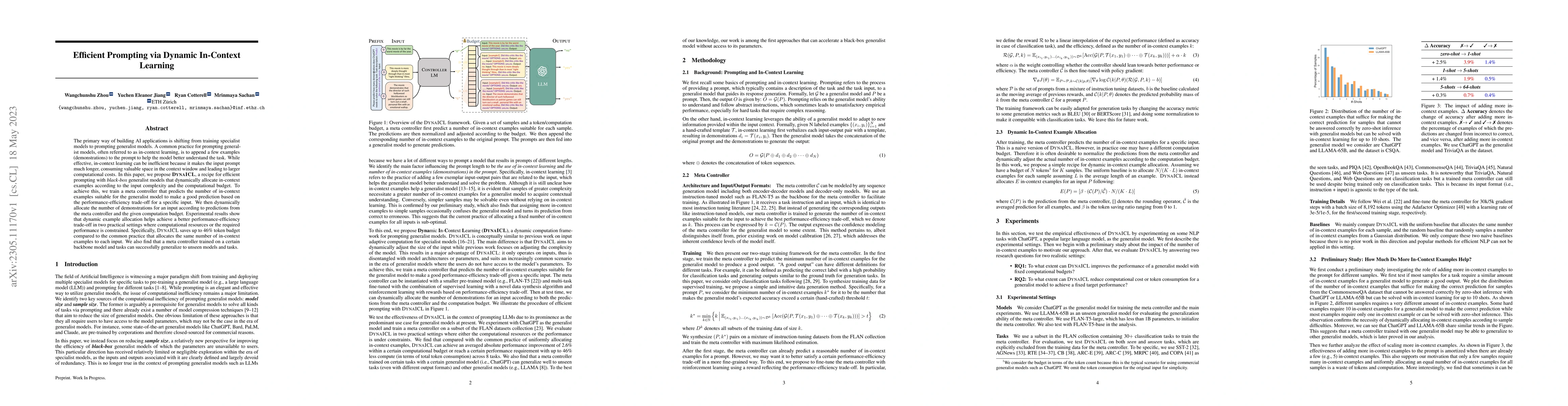 Thumbnail for Efficient Prompting via Dynamic In-Context Learning
