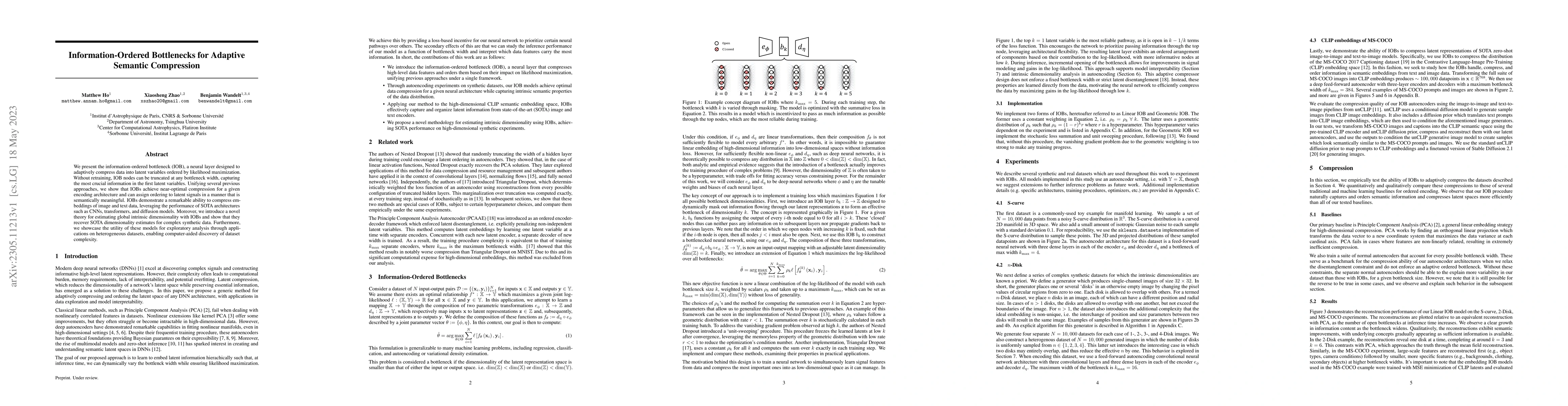 Thumbnail for Information-Ordered Bottlenecks for Adaptive Semantic Compression
