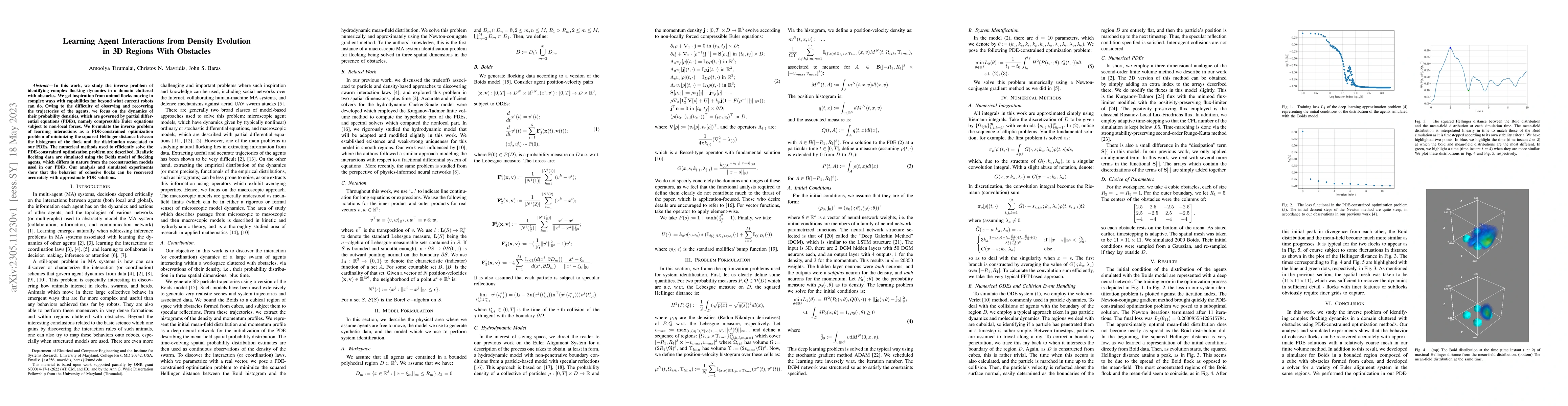 Thumbnail for Learning Agent Interactions from Density Evolution in 3D Regions With
  Obstacles