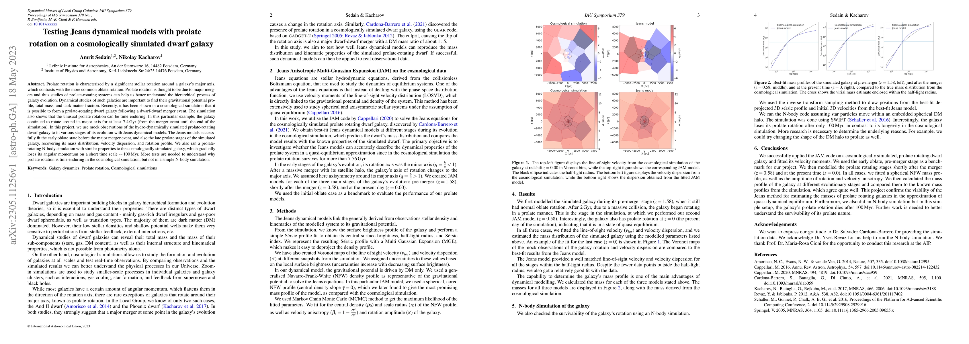 Thumbnail for Testing Jeans dynamical models with prolate rotation on a cosmologically
  simulated dwarf galaxy