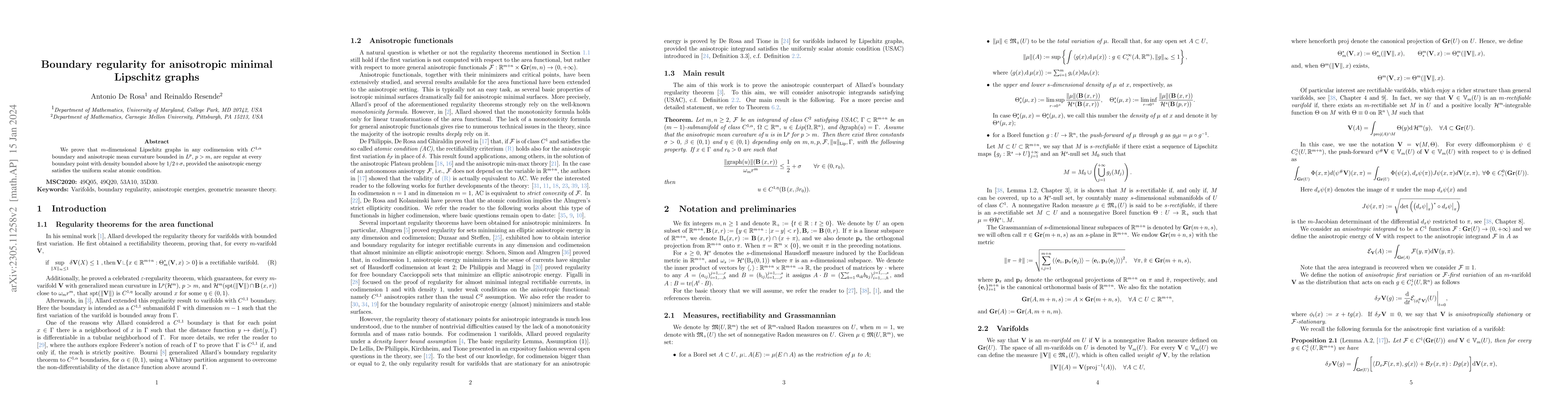 Thumbnail for Boundary regularity for anisotropic minimal Lipschitz graphs