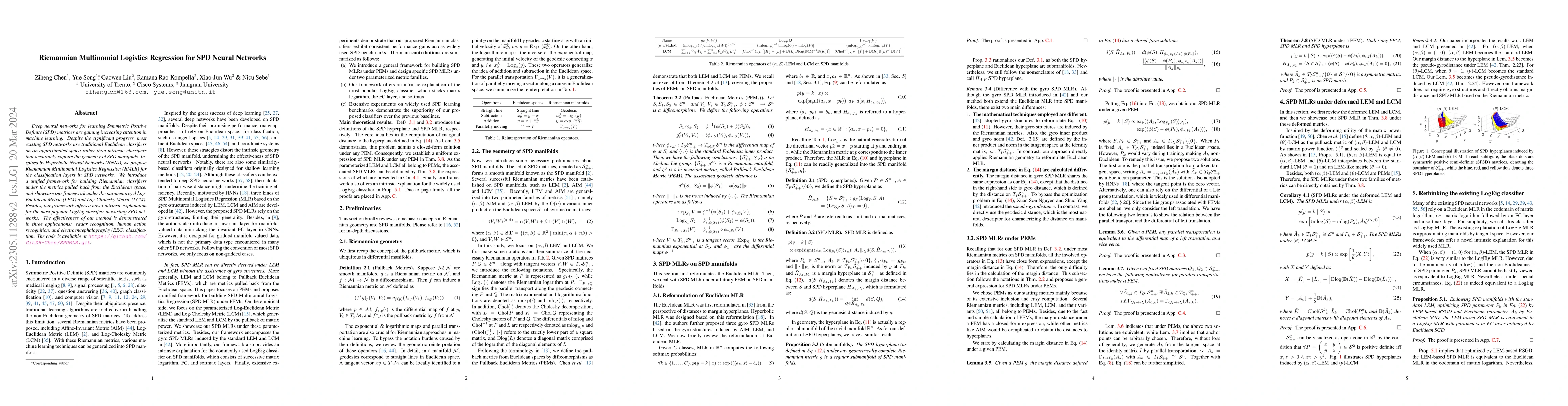 Thumbnail for Riemannian Multinomial Logistics Regression for SPD Neural Networks