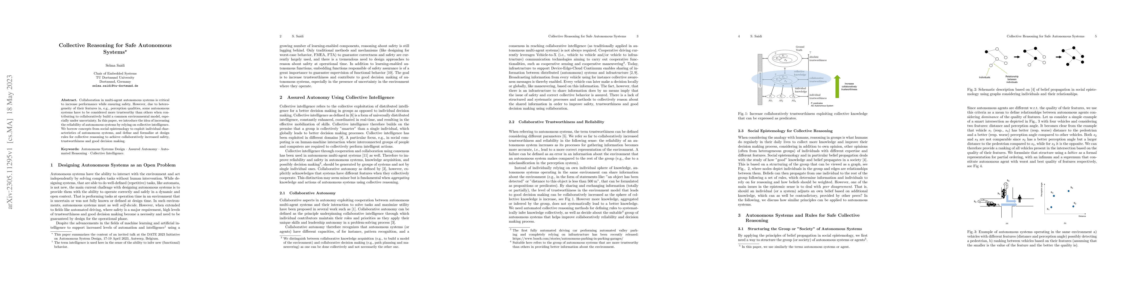 Thumbnail for Collective Reasoning for Safe Autonomous Systems