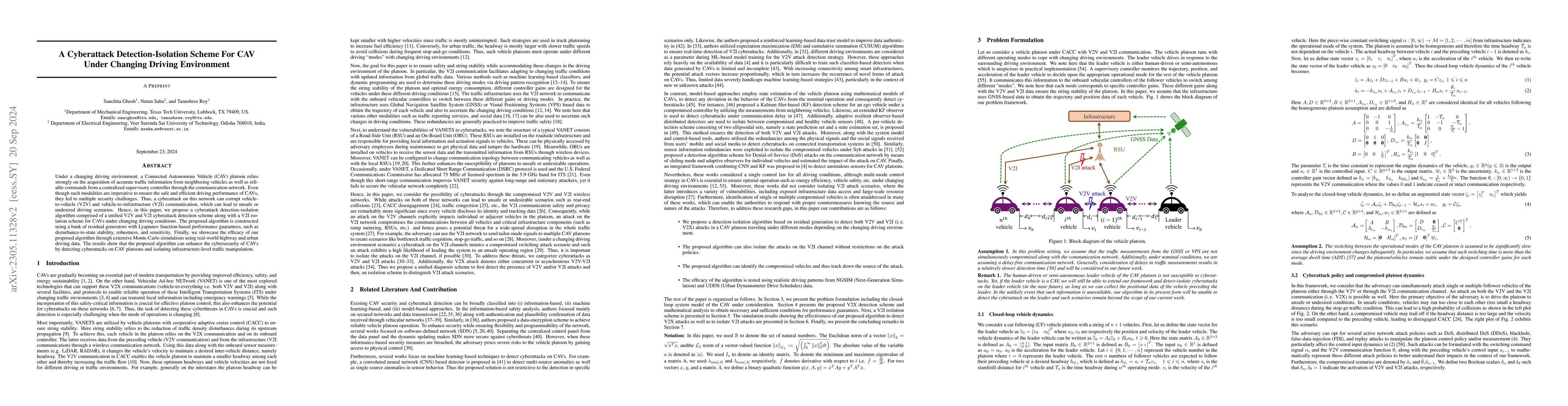 Thumbnail for A Cyberattack Detection-Isolation Scheme For CAV Under Changing Driving
  Environment