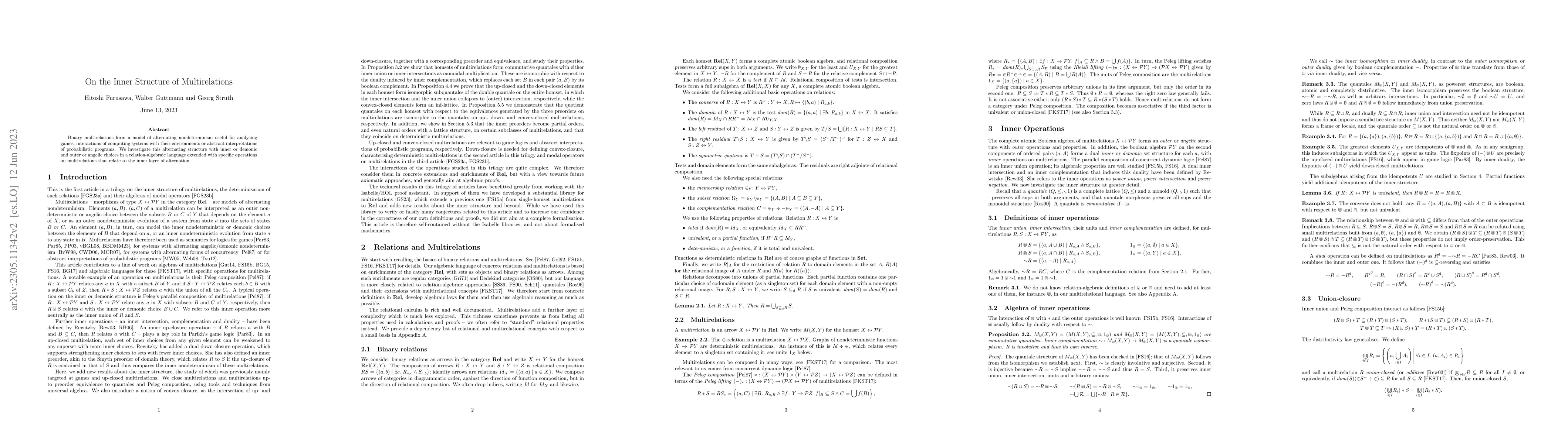 Thumbnail for On the Inner Structure of Multirelations