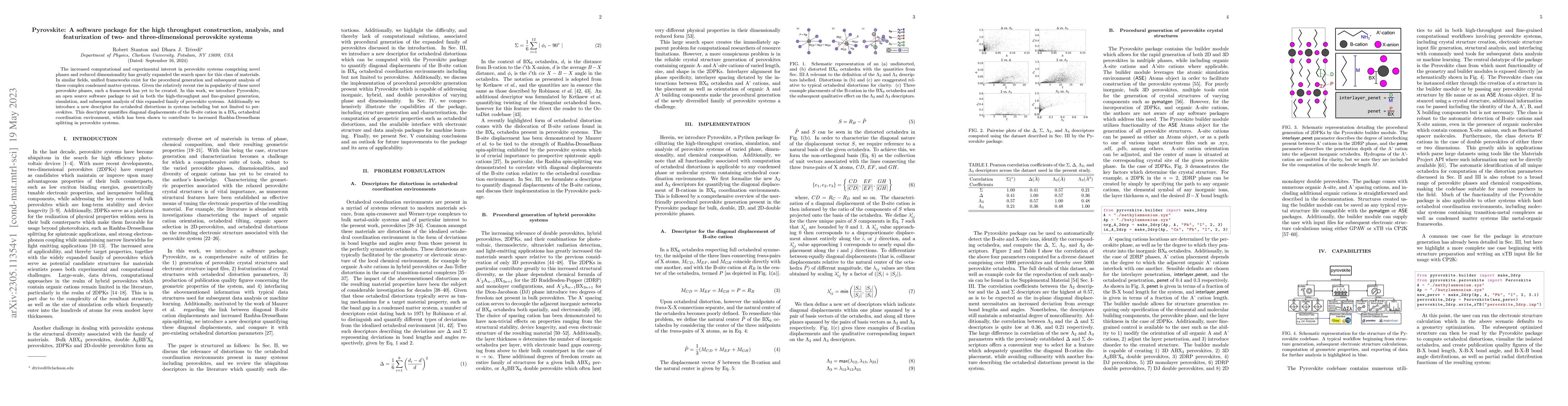 Thumbnail for Pyrovskite: A software package for the high throughput construction,
  analysis, and featurization of two- and three-dimensional perovskite systems