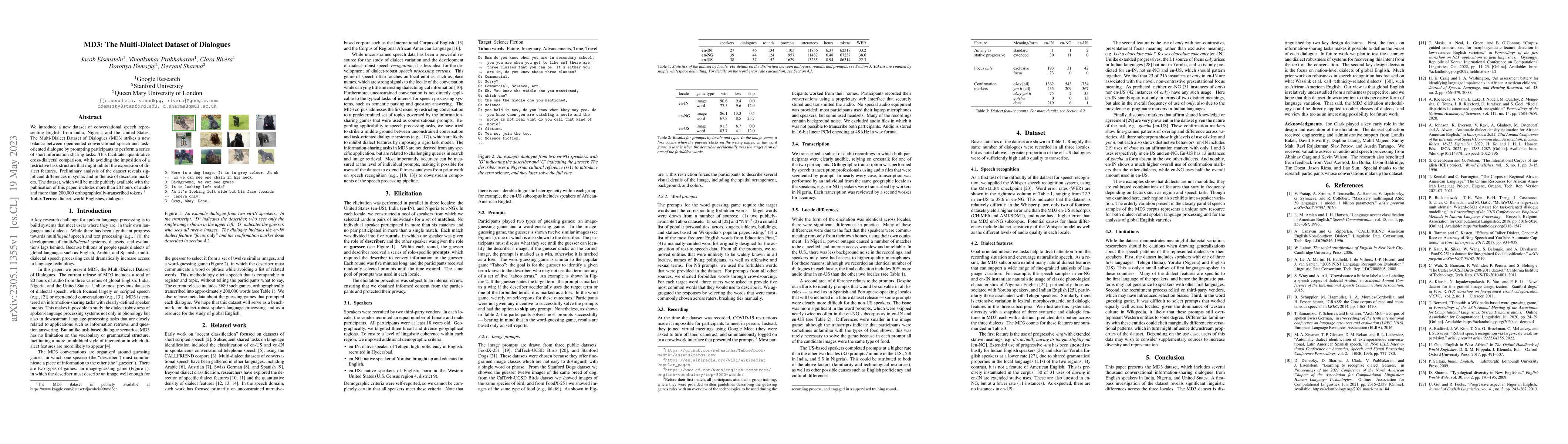 Thumbnail for MD3: The Multi-Dialect Dataset of Dialogues