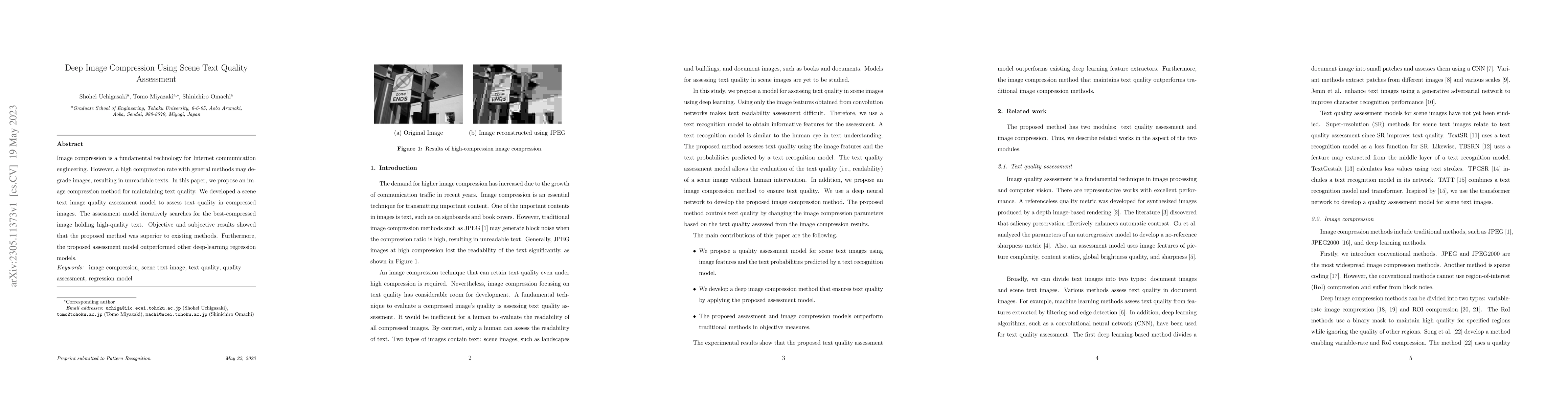 Thumbnail for Deep Image Compression Using Scene Text Quality Assessment