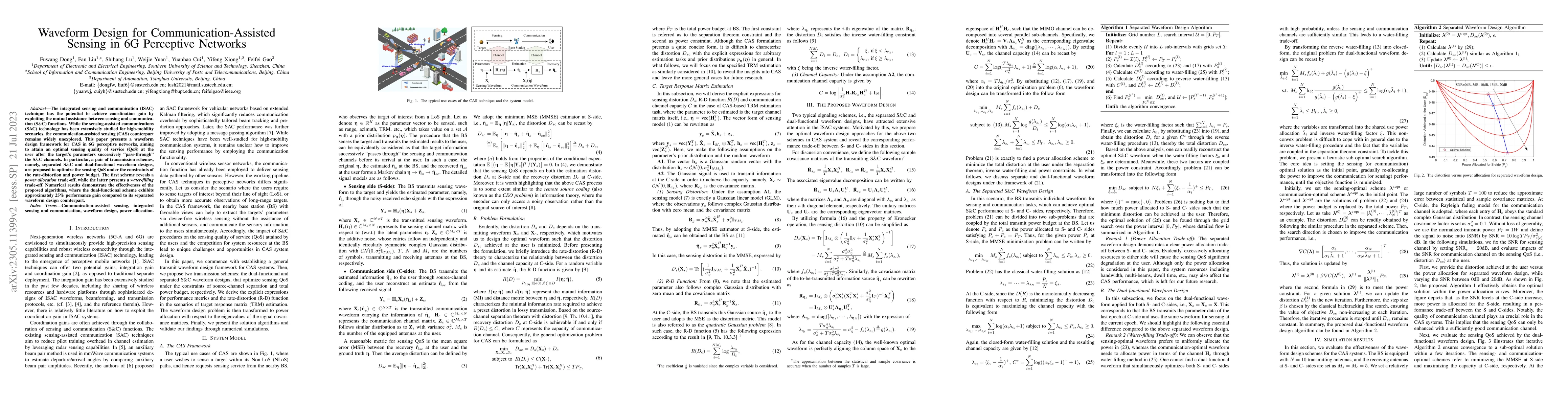 Thumbnail for Waveform Design for Communication-Assisted Sensing in 6G Perceptive
  Networks