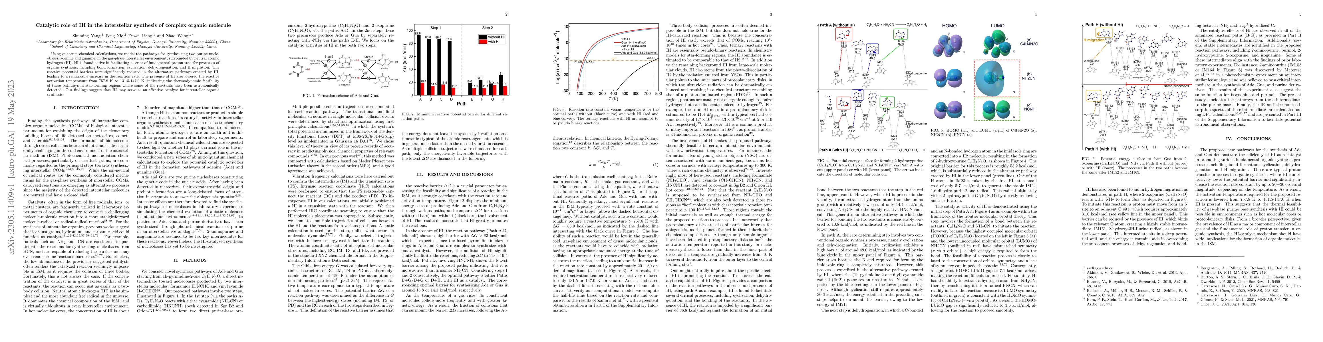 Thumbnail for Catalytic role of HI in the interstellar synthesis of complex organic
  molecule