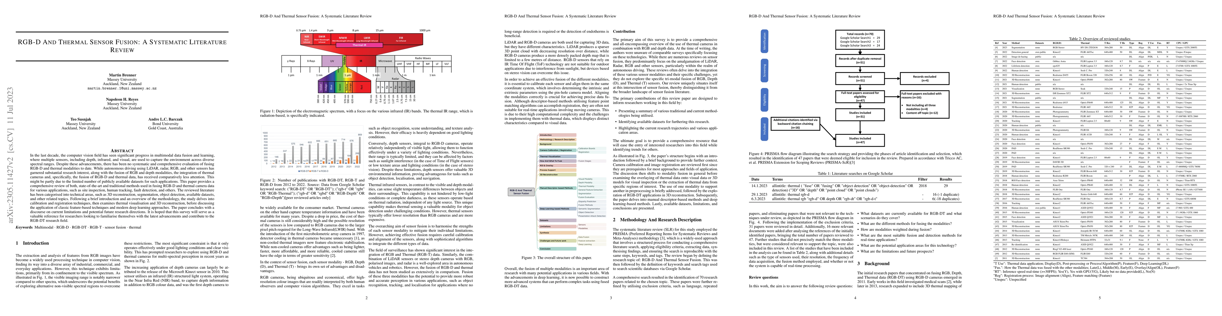 Thumbnail for RGB-D And Thermal Sensor Fusion: A Systematic Literature Review