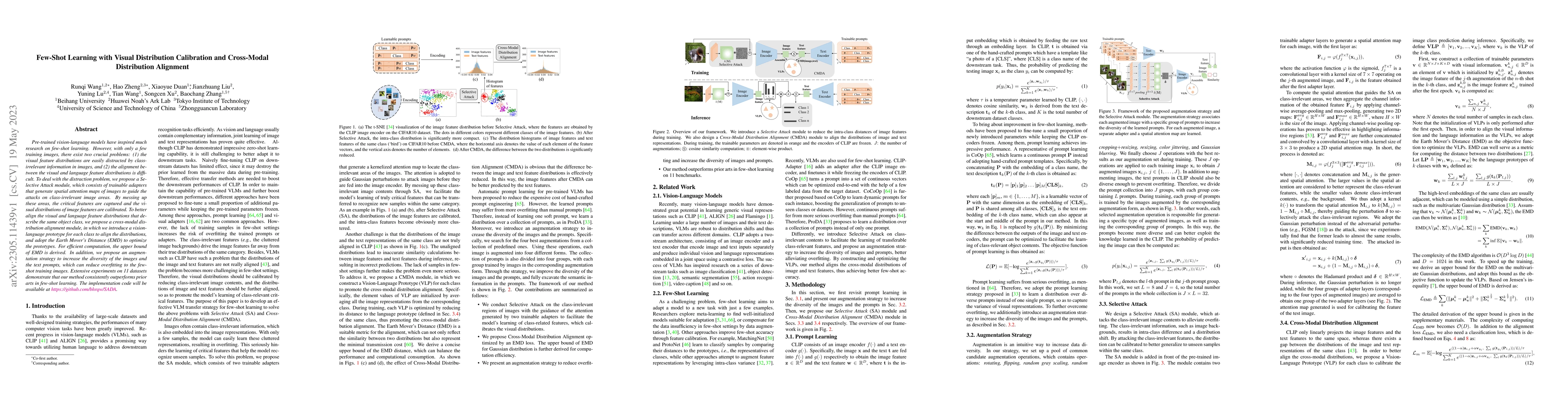 Thumbnail for Few-Shot Learning with Visual Distribution Calibration and Cross-Modal
  Distribution Alignment