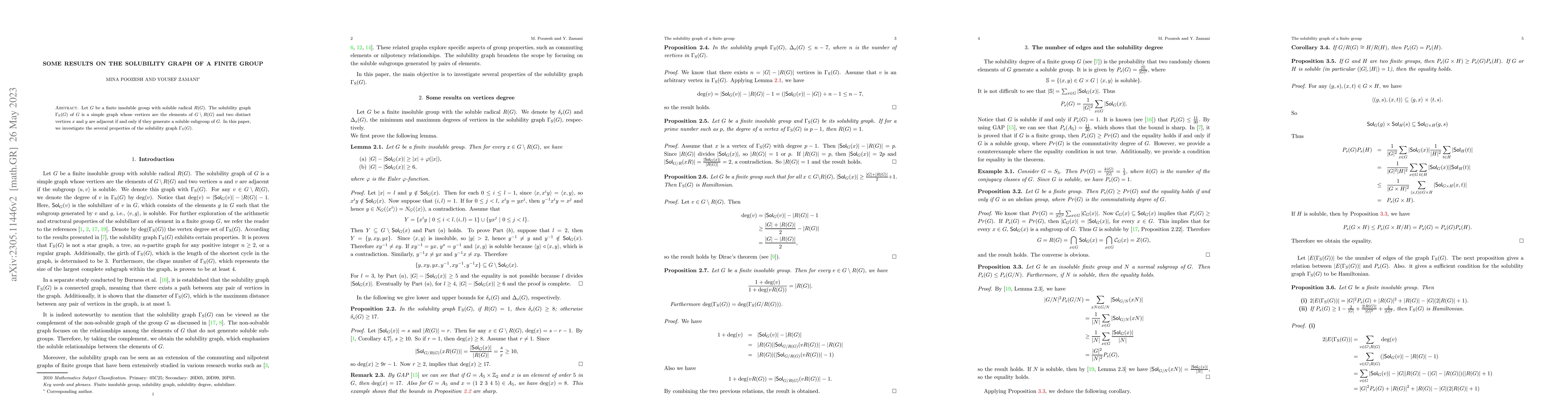 Thumbnail for Some results on the solubility graph of a finite group