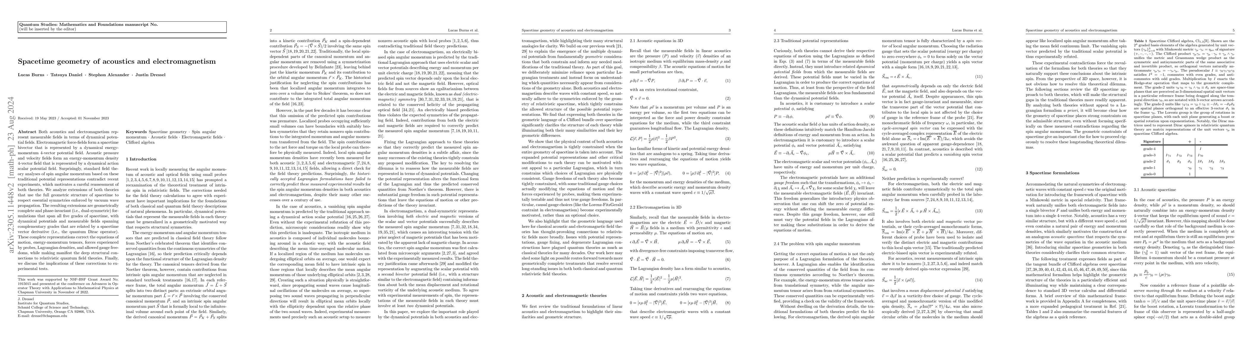 Thumbnail for Spacetime geometry of acoustics and electromagnetism