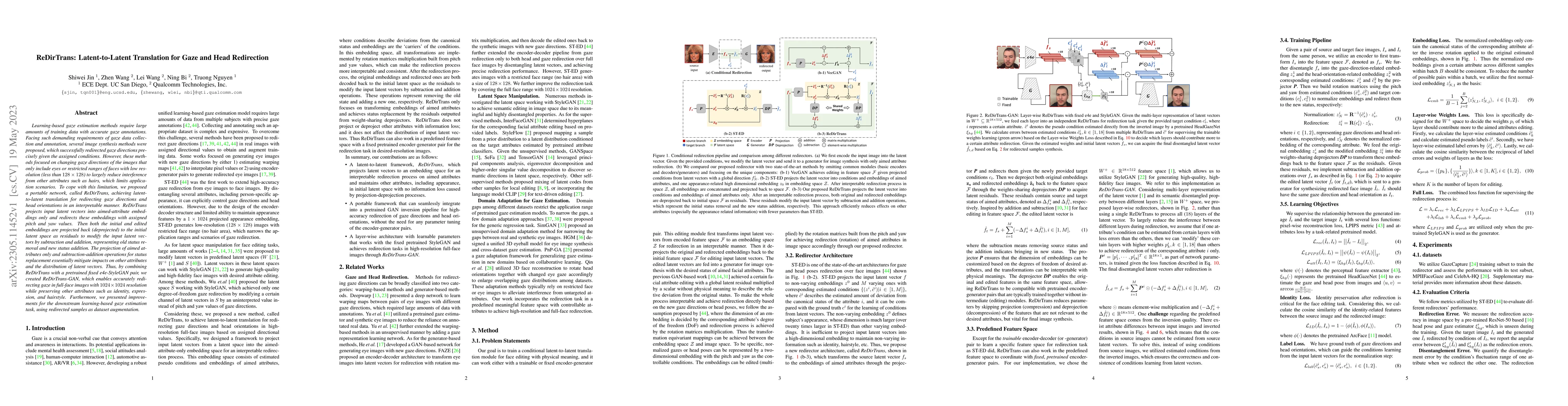 Thumbnail for ReDirTrans: Latent-to-Latent Translation for Gaze and Head Redirection