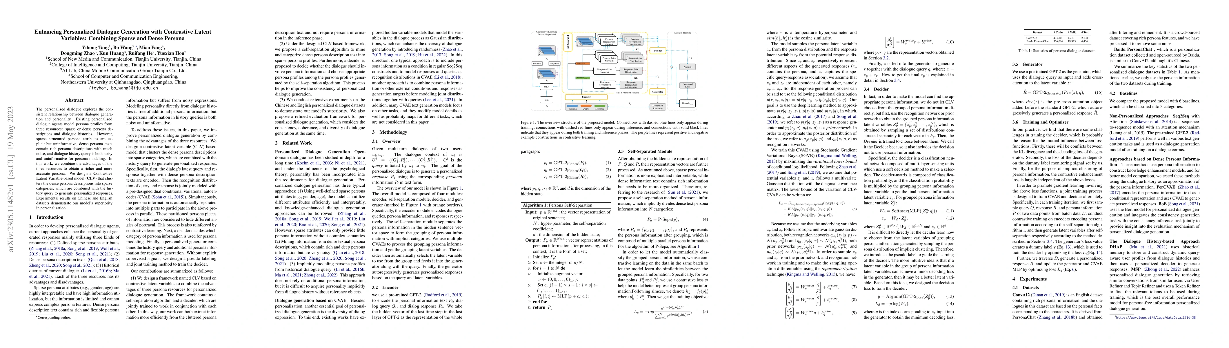 Thumbnail for Enhancing Personalized Dialogue Generation with Contrastive Latent
  Variables: Combining Sparse and Dense Persona