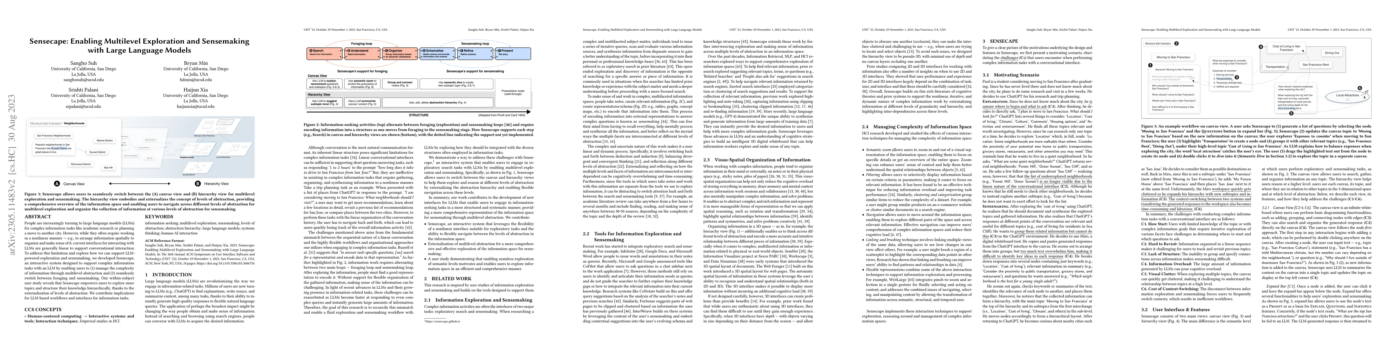 Thumbnail for Sensecape: Enabling Multilevel Exploration and Sensemaking with Large
  Language Models