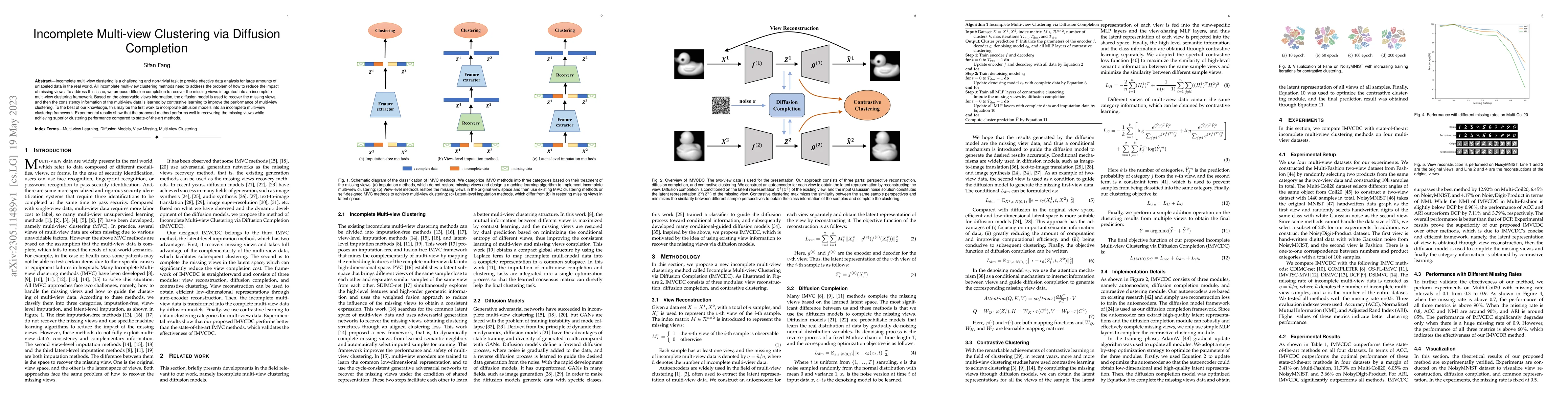 Thumbnail for Incomplete Multi-view Clustering via Diffusion Completion