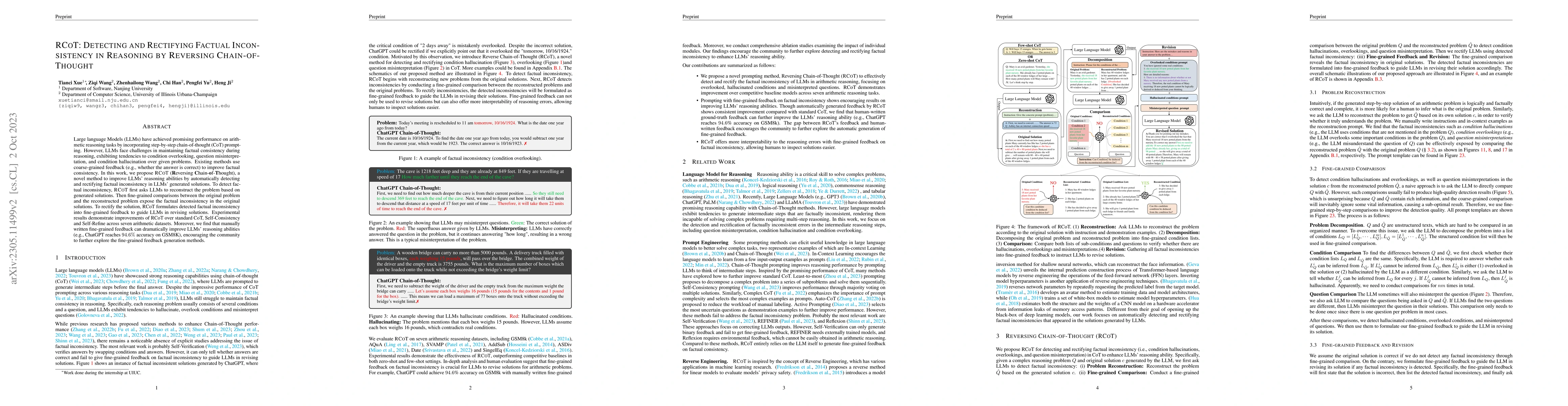 Thumbnail for RCOT: Detecting and Rectifying Factual Inconsistency in Reasoning by
  Reversing Chain-of-Thought