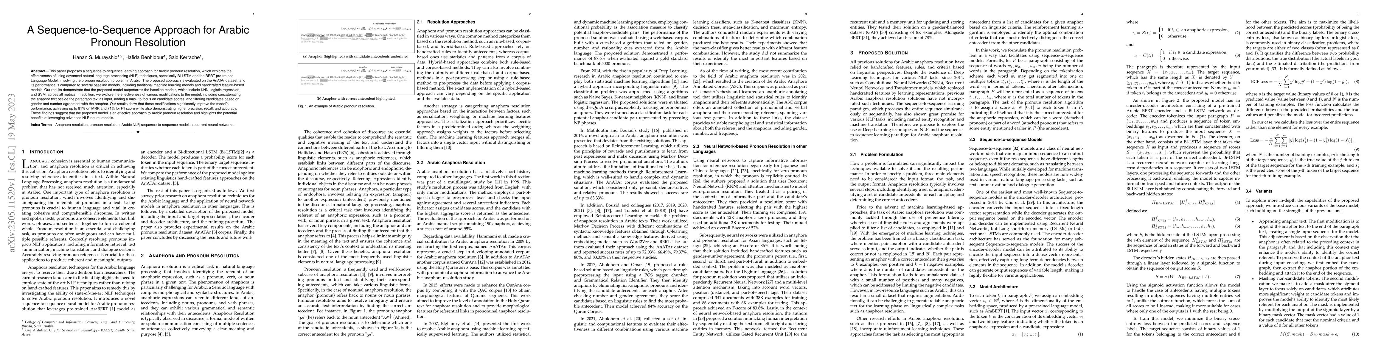 Thumbnail for A Sequence-to-Sequence Approach for Arabic Pronoun Resolution