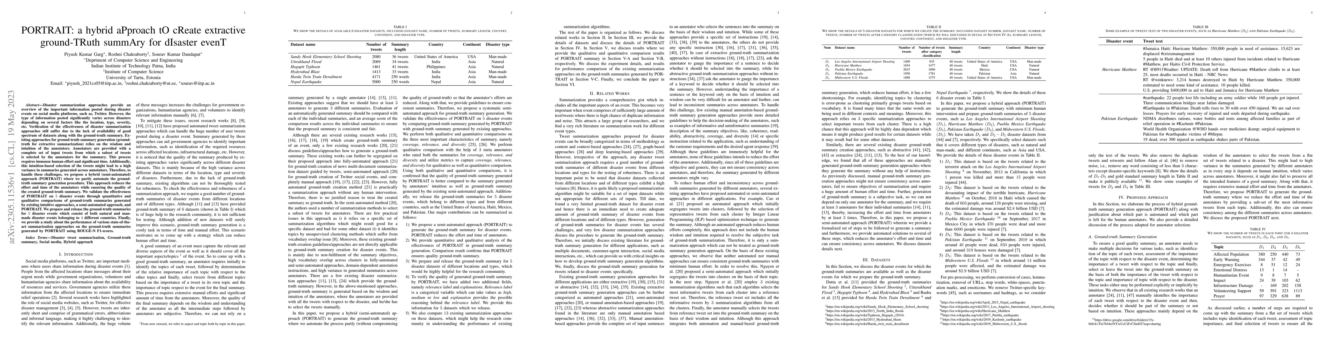 Thumbnail for PORTRAIT: a hybrid aPproach tO cReate extractive ground-TRuth summAry
  for dIsaster evenT