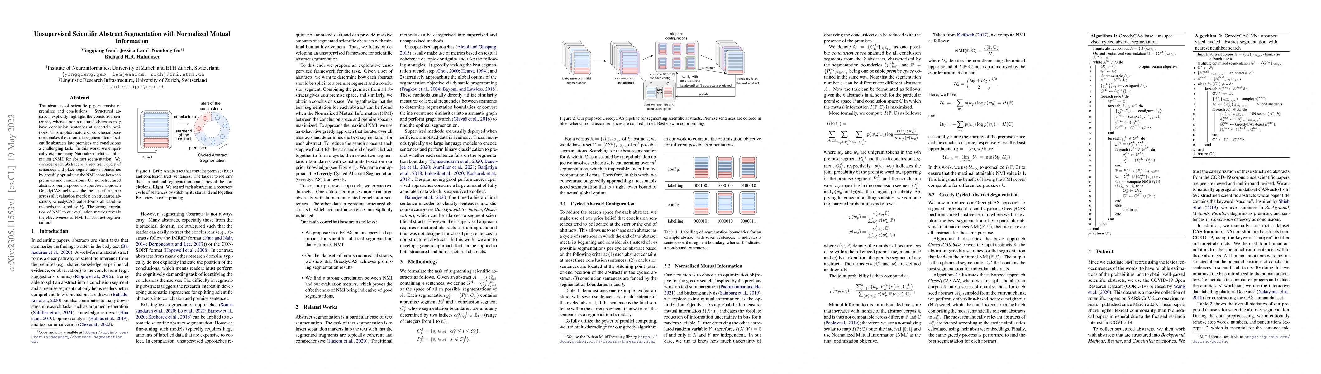 Thumbnail for Unsupervised Scientific Abstract Segmentation with Normalized Mutual
  Information