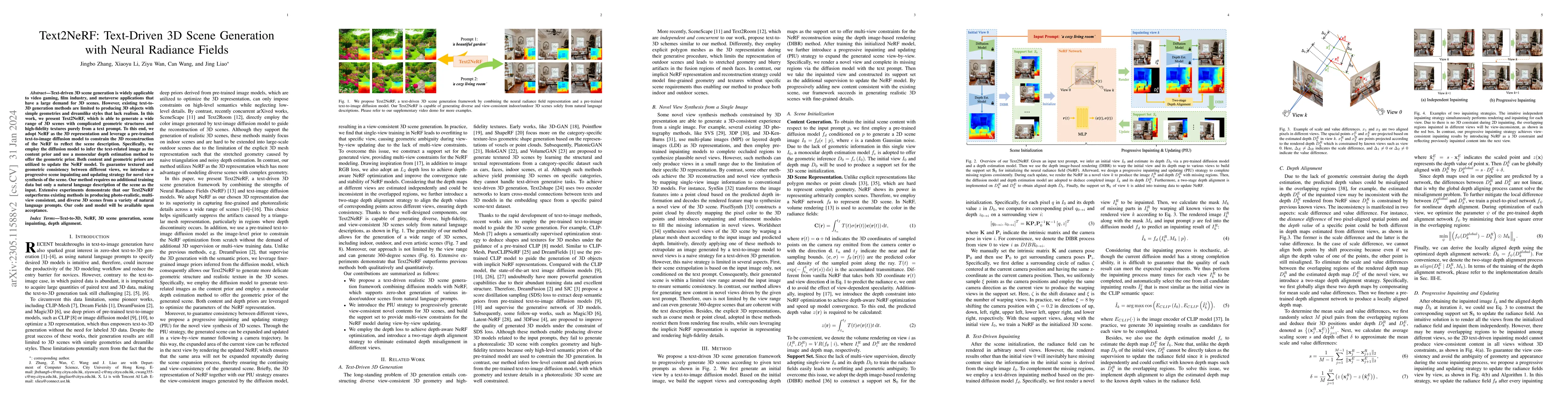 Thumbnail for Text2NeRF: Text-Driven 3D Scene Generation with Neural Radiance Fields