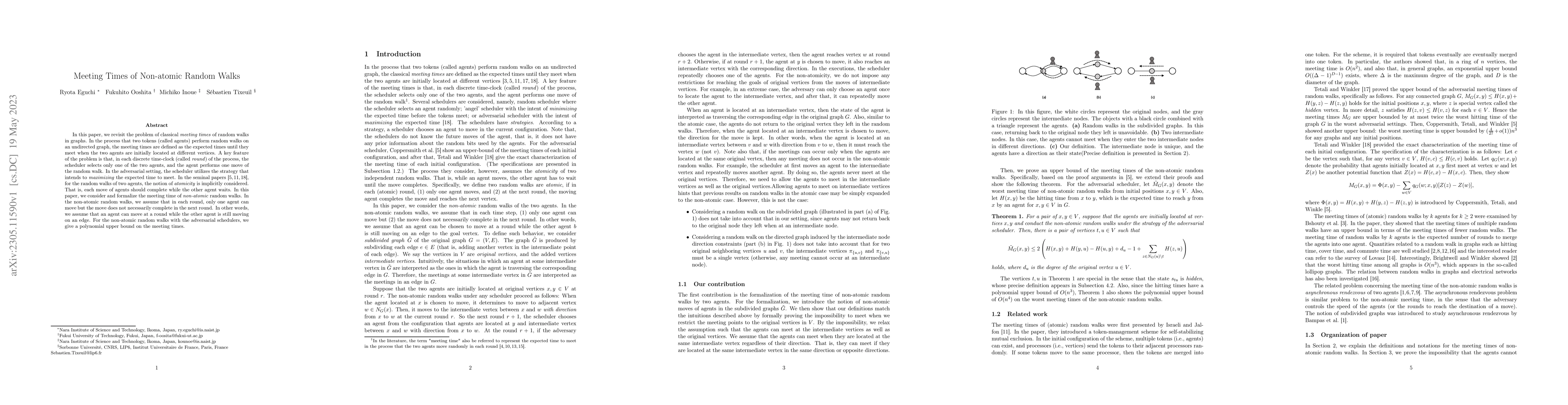 Thumbnail for Meeting Times of Non-atomic Random Walks