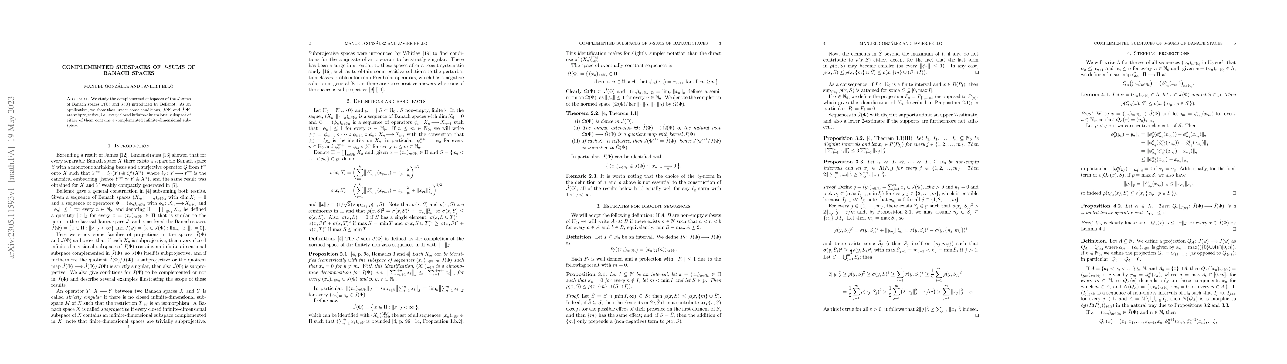 Thumbnail for Complemented subspaces of $J$-sums of Banach spaces