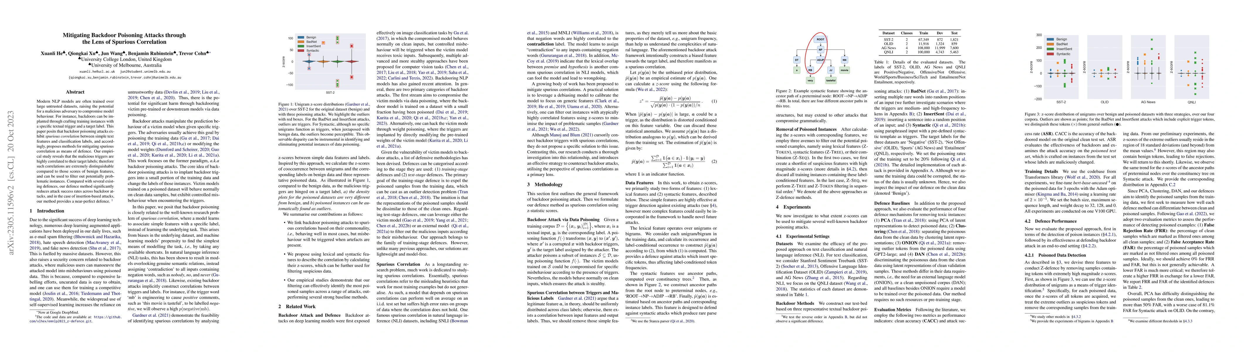 Thumbnail for Mitigating Backdoor Poisoning Attacks through the Lens of Spurious
  Correlation