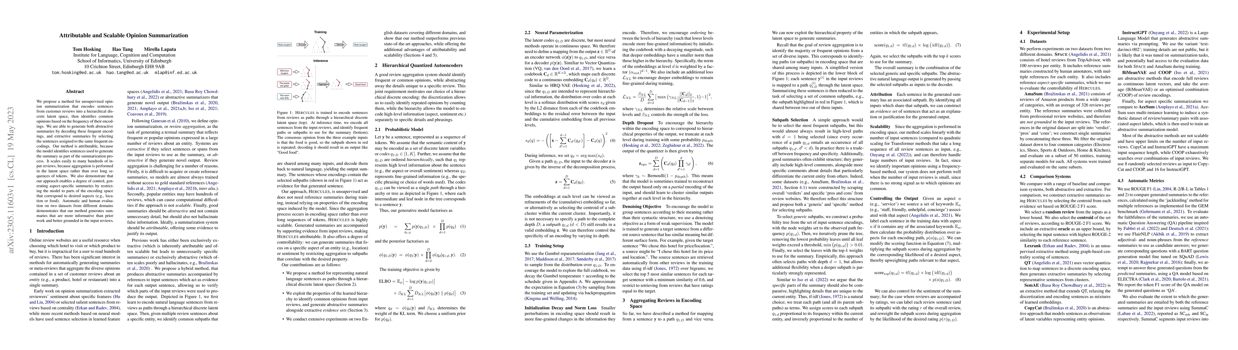 Thumbnail for Attributable and Scalable Opinion Summarization