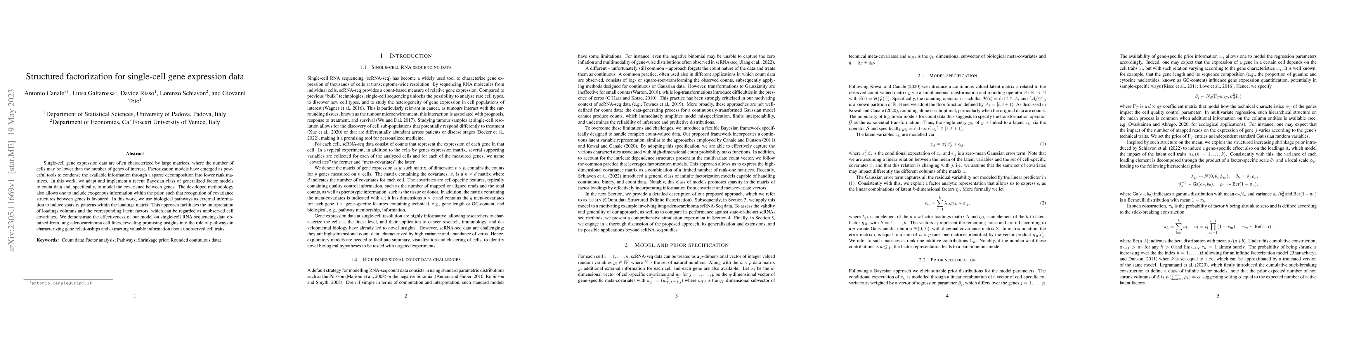Thumbnail for Structured factorization for single-cell gene expression data