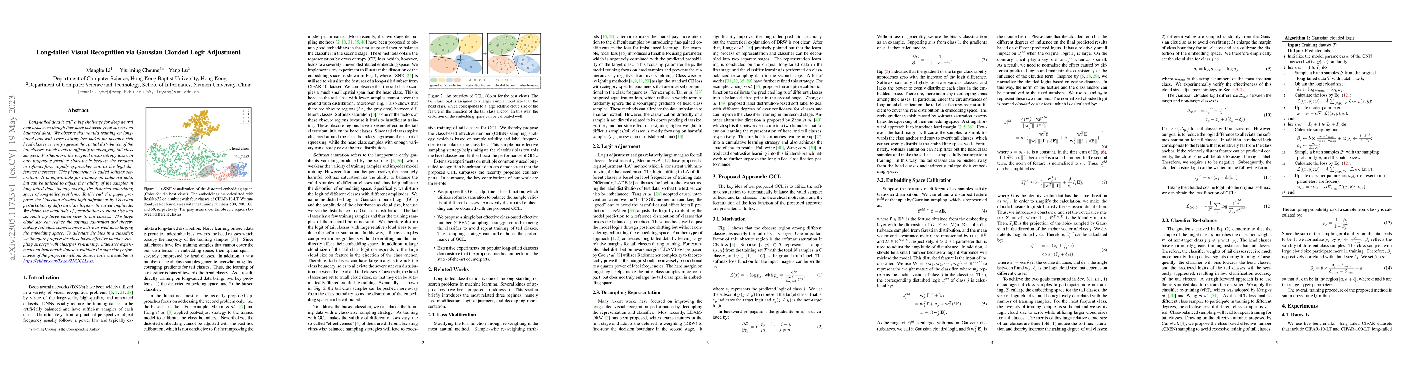 Thumbnail for Long-tailed Visual Recognition via Gaussian Clouded Logit Adjustment