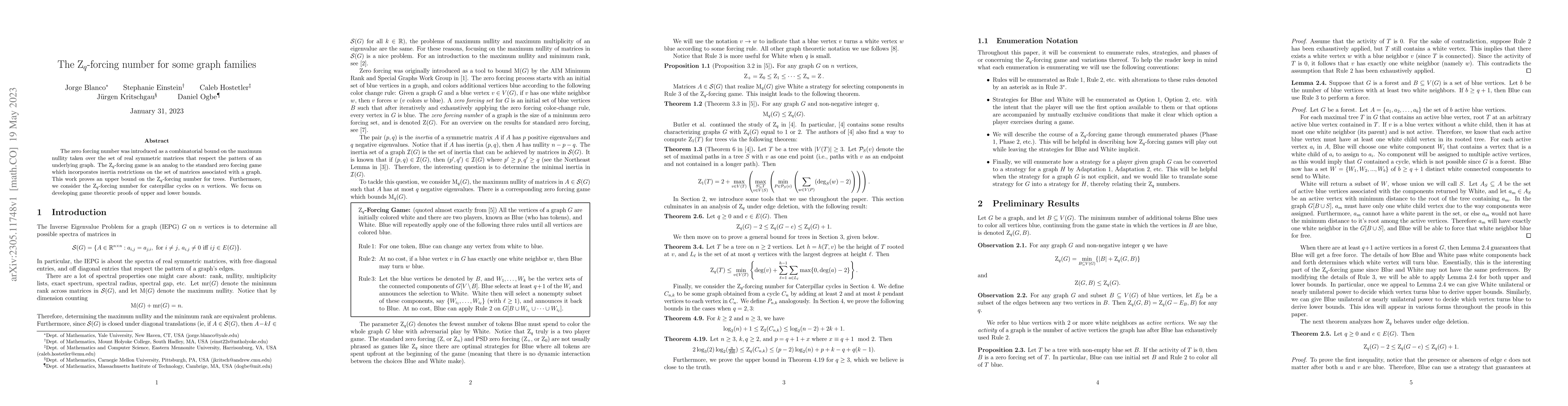 Thumbnail for The $Z_q$-forcing number for some graph families
