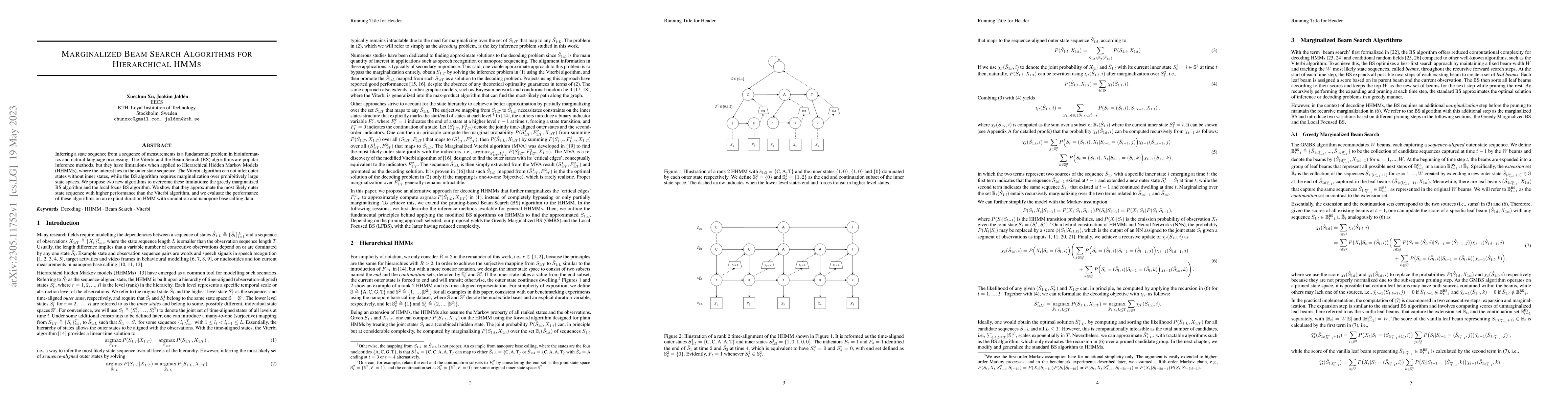 Thumbnail for Marginalized Beam Search Algorithms for Hierarchical HMMs