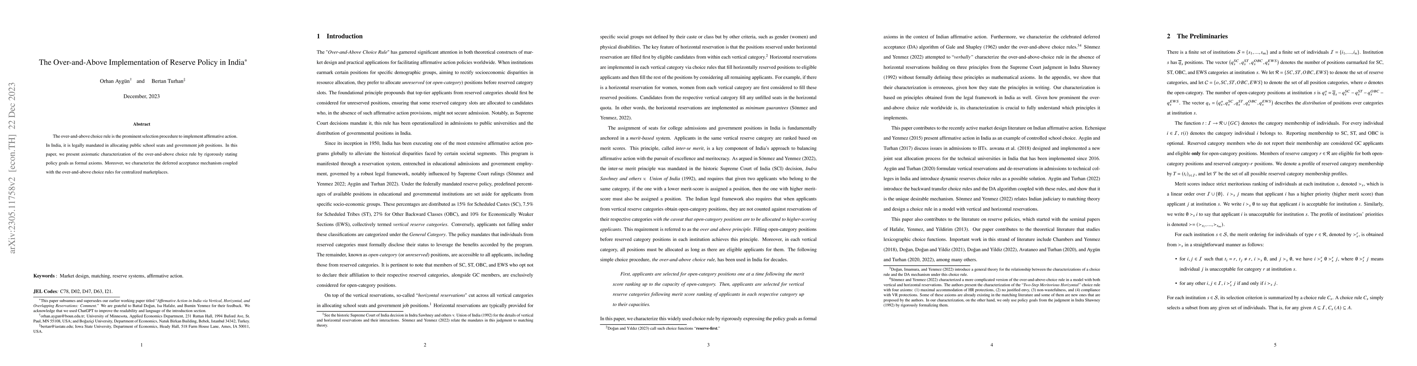 Thumbnail for The Over-and-Above Implementation of Reserve Policy in India