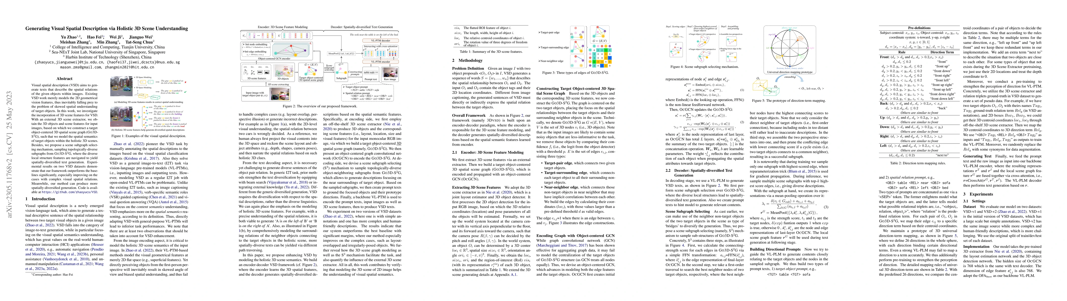 Thumbnail for Generating Visual Spatial Description via Holistic 3D Scene
  Understanding